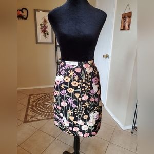 Modcloth x Princess Highway Floral Cat Print skirt 6 Au/ US 2 NWT